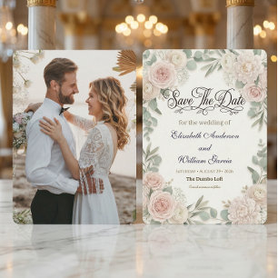 Benutzerdefiniertes Foto Rustikal Romantisch Save The Date