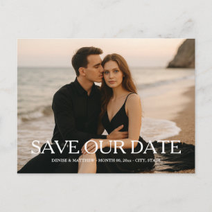 Benutzerdefiniertes Foto Save the Date Postkarte