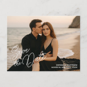 Benutzerdefiniertes Foto Save the Date Postkarte