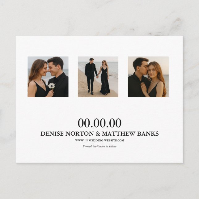 Benutzerdefiniertes Foto Save the Date Postkarte (Vorderseite)