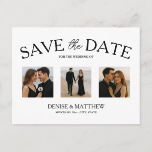 Benutzerdefiniertes Foto Save the Date Postkarte
