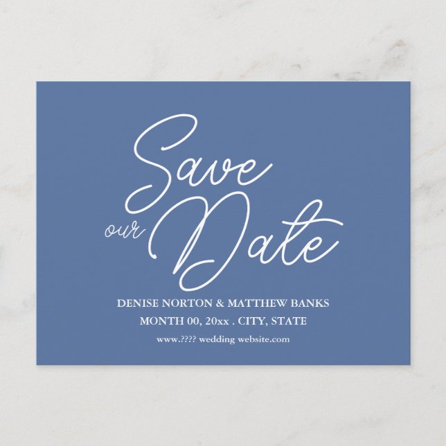 Benutzerdefiniertes Foto Save the Date Postkarte (Vorderseite)