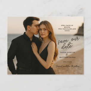 Benutzerdefiniertes Foto Save the Date Postkarte
