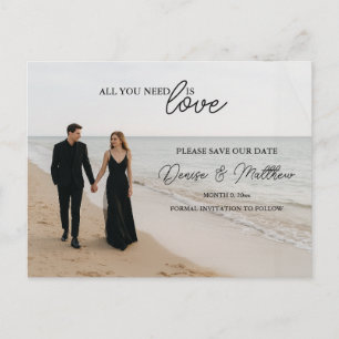 Benutzerdefiniertes Foto Save the Date Postkarte