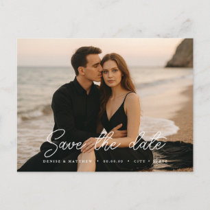 Benutzerdefiniertes Foto Save the Date Postkarte