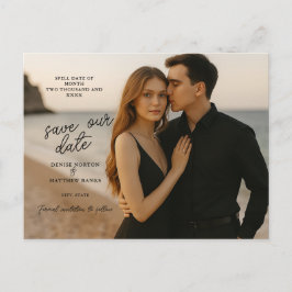 Benutzerdefiniertes Foto Save the Date Postkarte