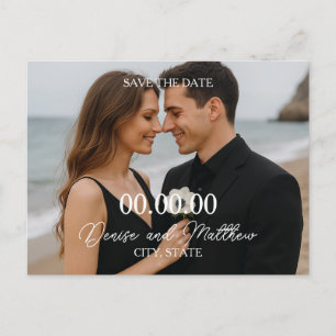 Benutzerdefiniertes Foto Save the Date Postkarte