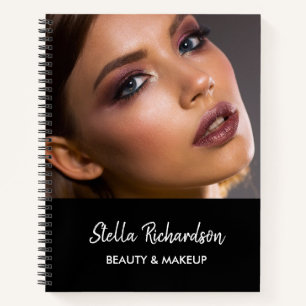Benutzerdefiniertes Foto Schönheitsschwarz Notizbuch