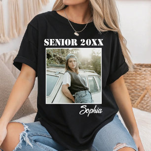 Benutzerdefiniertes Foto Senior 2026 Abschlussjahr T-Shirt