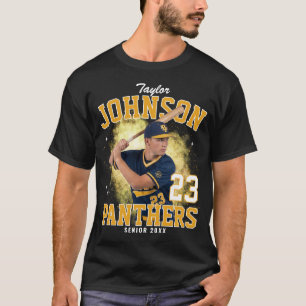 Benutzerdefiniertes Foto Sports Player Yellow Boot T-Shirt