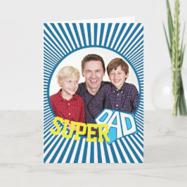 Benutzerdefiniertes Foto Super Vater Comic Karte