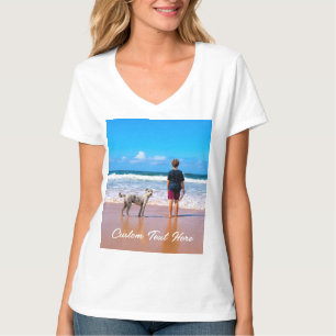 Benutzerdefiniertes Foto T - Shirt Fotos und Text 