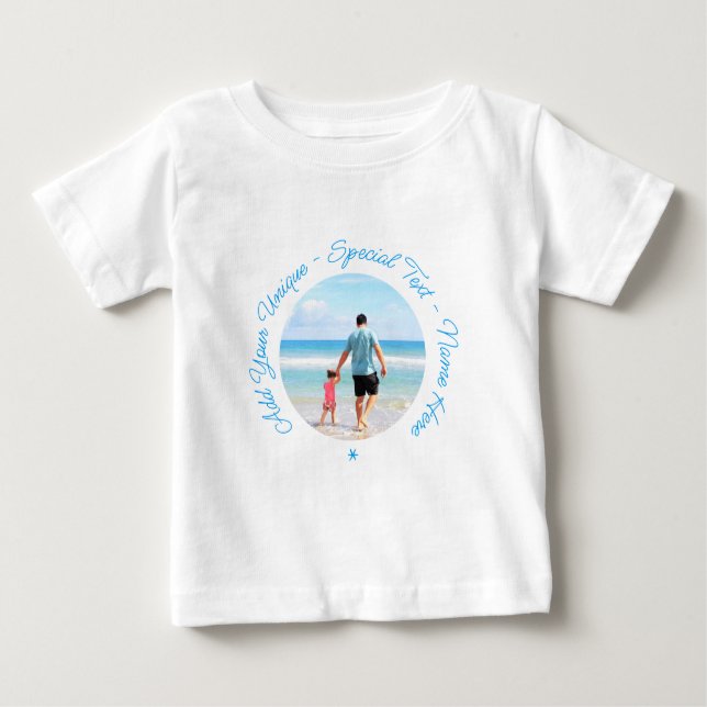 Benutzerdefiniertes Foto Text Baby T - Shirt Ihre  (Vorderseite)