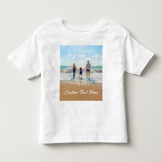 Benutzerdefiniertes Foto Text Baby T - Shirt Ihre  (Vorderseite)