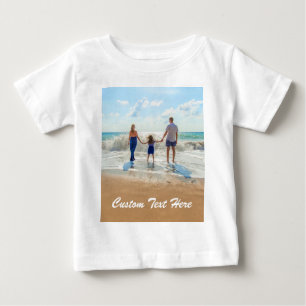 Benutzerdefiniertes Foto Text Baby T - Shirt Ihre 