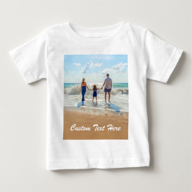 Benutzerdefiniertes Foto Text Baby T - Shirt Ihre  (Vorderseite)