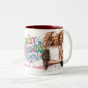 Benutzerdefiniertes Foto & Text, Bester Freund eve Zweifarbige Tasse
