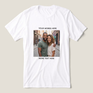 Benutzerdefiniertes Foto & Text Personalisiertes T Tri-Blend Shirt