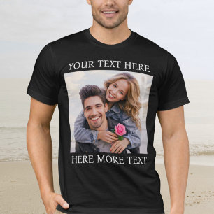 Benutzerdefiniertes Foto & Text T-Shirt
