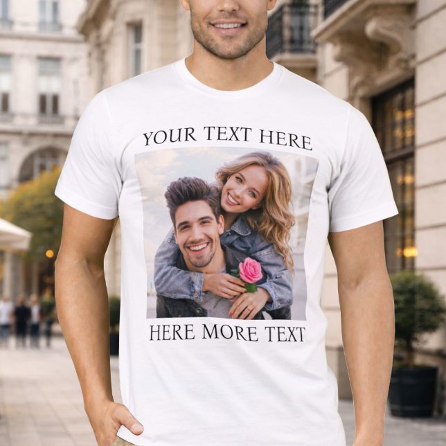 Benutzerdefiniertes Foto & Text T-Shirt (Von Creator hochgeladen)