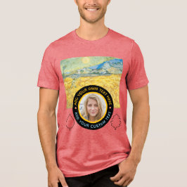 Benutzerdefiniertes Foto Text - Van Gogh Art Gebur Tri-Blend Shirt