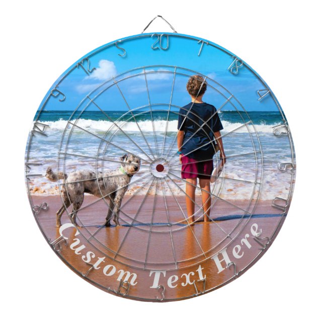 Benutzerdefiniertes Foto-Textboard - Ihr Sommerdes Dartscheibe (vorne)