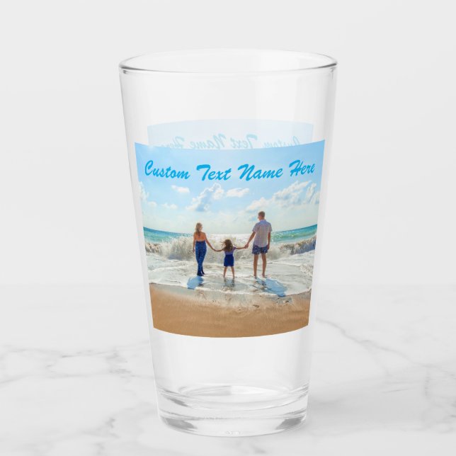 Benutzerdefiniertes Foto Textglas - Geschenke für  Glas (Vorderseite)