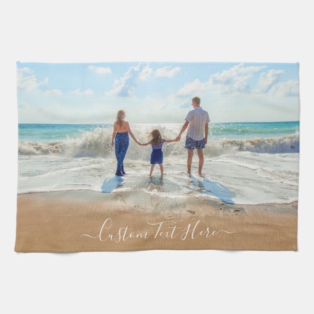 Benutzerdefiniertes Foto Textküche Handtuch Ihr Fa (Horizontal)