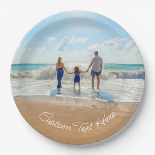 Benutzerdefiniertes Foto-Textpapier Teller Ihres F