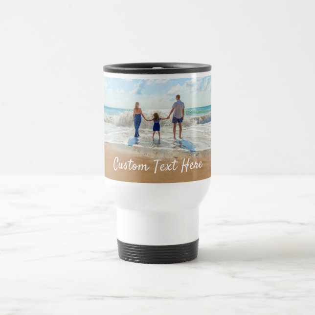Benutzerdefiniertes Foto Travel Mug Geschenk für I Reisebecher (Mittel)