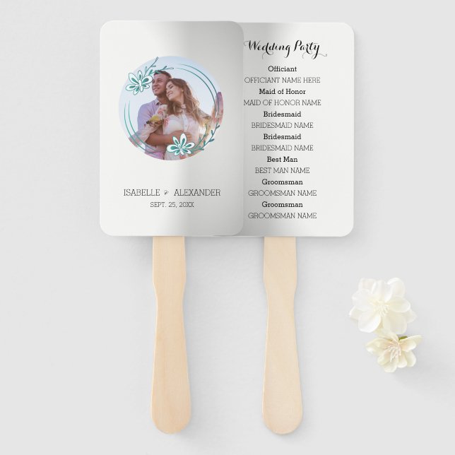 Benutzerdefiniertes Foto Türkiskraut Fächer (Vorne und Hinten)