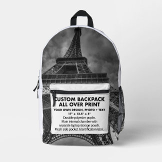 Benutzerdefiniertes Foto - Umfassender Backpack Bedruckter Rucksack
