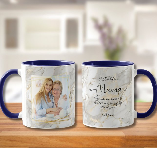 Benutzerdefiniertes Foto und benennen Sie Ihre Lie Tasse (Your own message to your beloved mother with our personalized photo mug)