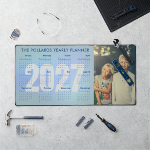 Benutzerdefiniertes Foto und Jahr 2027 Kalender Gr Schreibtischunterlage