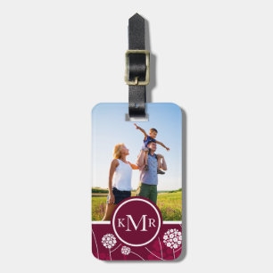 Benutzerdefiniertes Foto und Monogramm Abstraktes  Gepäckanhänger