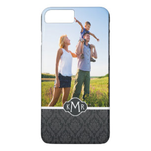 Benutzerdefiniertes Foto- und Monogramm-Damaskusmu Case-Mate iPhone Hülle