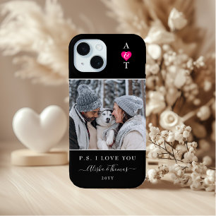 Benutzerdefiniertes Foto- und Monogramm-Hochzeits- iPhone 15 Hülle