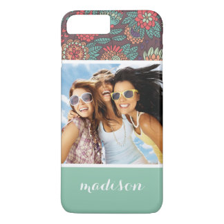 Benutzerdefiniertes Foto und Name Blumenmuster Car Case-Mate iPhone Hülle