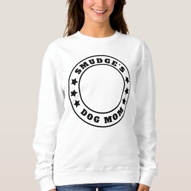 Benutzerdefiniertes Foto und Name der Hunde-Mama Sweatshirt (Vorderseite)