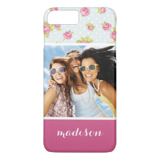 Benutzerdefiniertes Foto und Name Elegante Rosen 4 Case-Mate iPhone Hülle