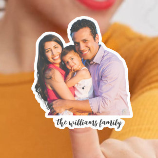 Benutzerdefiniertes Foto und Name Familie Aufkleber