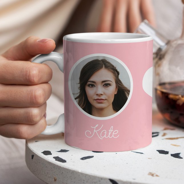 Benutzerdefiniertes Foto und Name monogrammiert Kaffeetasse (Von Creator hochgeladen)