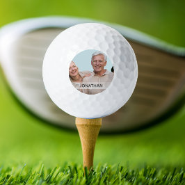 Benutzerdefiniertes Foto und Name oder Monogramm P Golfball
