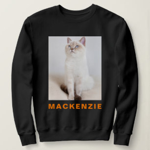 Benutzerdefiniertes Foto und Name Personalisiert F Sweatshirt