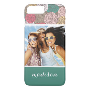 Benutzerdefiniertes Foto und Name Stylisches Blume Case-Mate iPhone Hülle