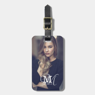 Benutzerdefiniertes Foto und Namenstypografie Gepäckanhänger