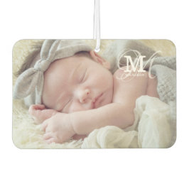 Benutzerdefiniertes Foto und Namenstyppografie Autolufterfrischer