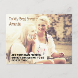 Benutzerdefiniertes Foto und personalisierte Meldu Einladungspostkarte