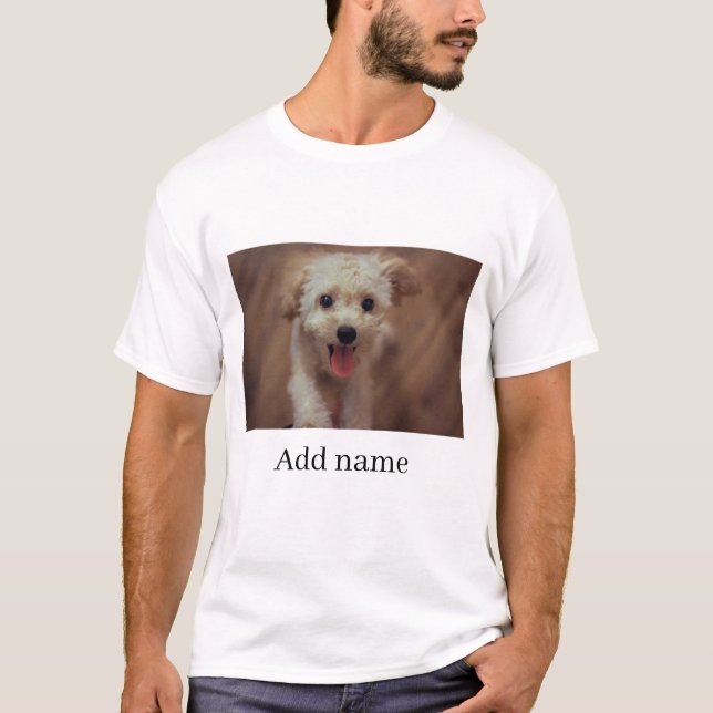 Benutzerdefiniertes Foto und Personalisierter Name T-Shirt (Vorderseite)