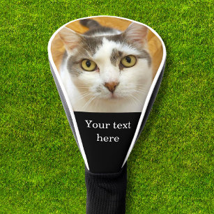 Benutzerdefiniertes Foto und Personalisierter Text Golf Headcover